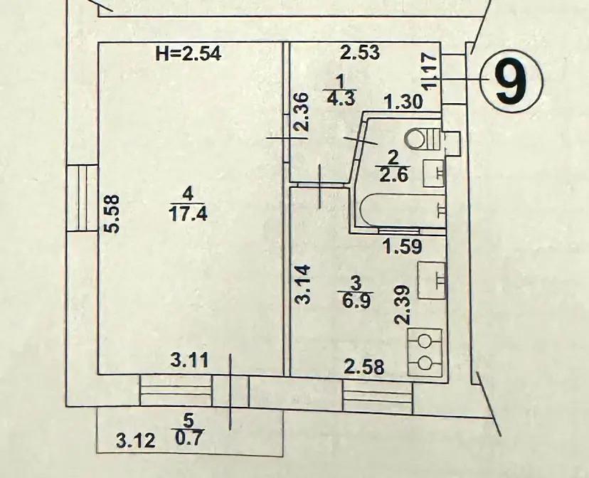 1-комн., 31.9 кв. м., Вышгородская Ул., Вышгородский массив, Киев, Оболонский