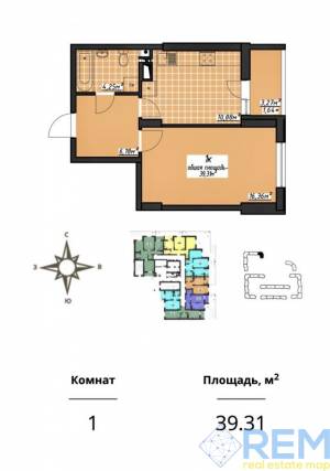 1-комн., 40 кв. м., Одесская, Слободка, Одесса, Суворовский район